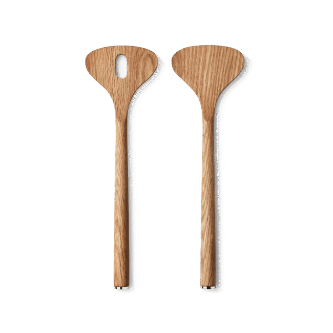 Alfredo Salad Servers, Oak Wood